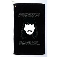 Mullet Business In The Front Party In The Back 80s Throwback Golf Towel
