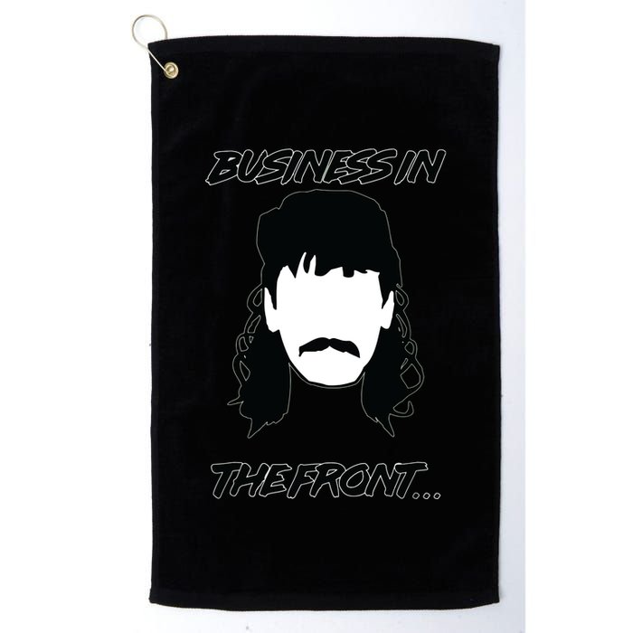 Mullet Business In The Front Party In The Back 80s Throwback Golf Towel