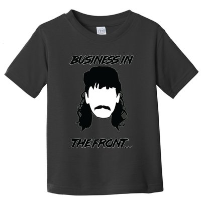 Mullet Business In The Front Party In The Back 80s Throwback Toddler T-Shirt