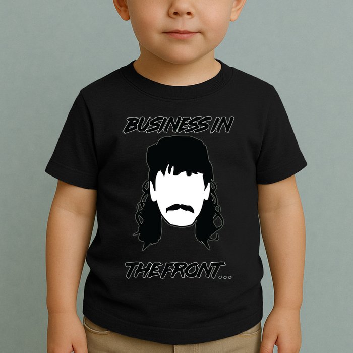 Mullet Business In The Front Party In The Back 80s Throwback Toddler T-Shirt