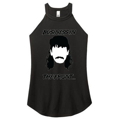 Mullet Business In The Front Party In The Back 80s Throwback Women's Perfect Tri Rocker Tank