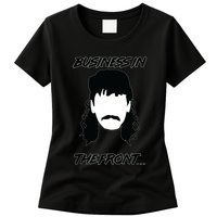 Mullet Business In The Front Party In The Back 80s Throwback Womens T-Shirt