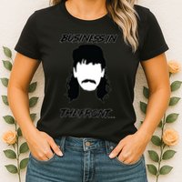 Mullet Business In The Front Party In The Back 80s Throwback Womens T-Shirt