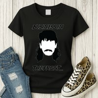 Mullet Business In The Front Party In The Back 80s Throwback Womens T-Shirt