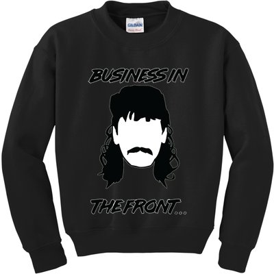 Mullet Business In The Front Party In The Back 80s Throwback Kids Sweatshirt