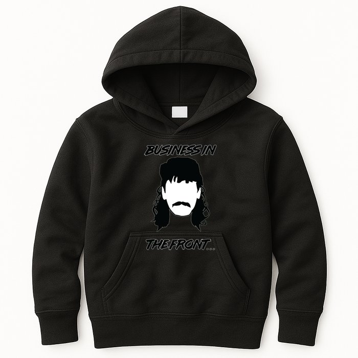 Mullet Business In The Front Party In The Back 80s Throwback Kids Hoodie