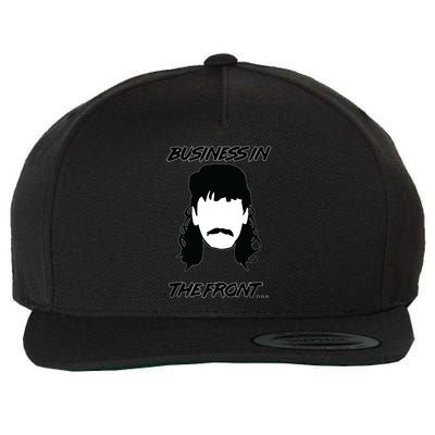 Mullet Business In The Front Party In The Back 80s Throwback Wool Snapback Cap