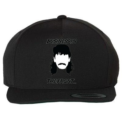 Mullet Business In The Front Party In The Back 80s Throwback Wool Snapback Cap