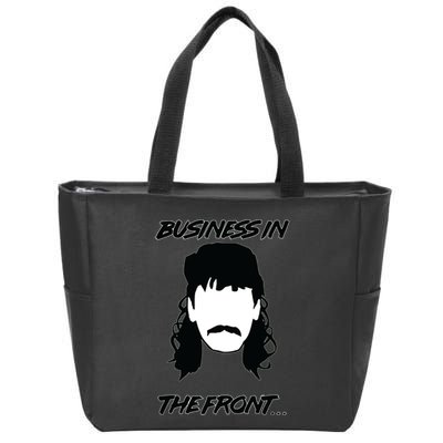 Mullet Business In The Front Party In The Back 80s Throwback Zip Tote Bag