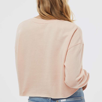 Mullet Business In The Front Party In The Back 80s Throwback Cropped Pullover Crew