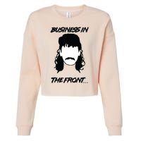 Mullet Business In The Front Party In The Back 80s Throwback Cropped Pullover Crew