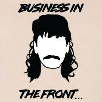 Mullet Business In The Front Party In The Back 80s Throwback Cropped Pullover Crew