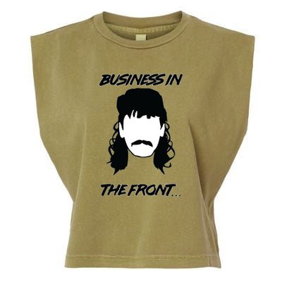 Mullet Business In The Front Party In The Back 80s Throwback Garment-Dyed Women's Muscle Tee