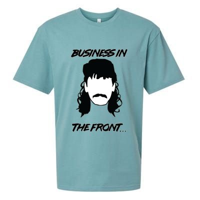 Mullet Business In The Front Party In The Back 80s Throwback Sueded Cloud Jersey T-Shirt