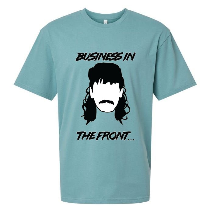 Mullet Business In The Front Party In The Back 80s Throwback Sueded Cloud Jersey T-Shirt