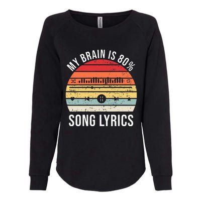 My Brain Is 80 Percent Song Lyrics Womens California Wash Sweatshirt