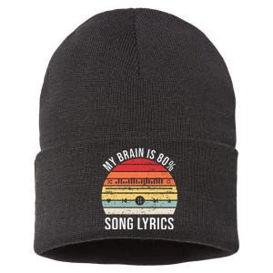 My Brain Is 80 Percent Song Lyrics Sustainable Knit Beanie