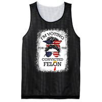 Messy Bun Im Voting For The Convicted Felon Trump 2024 Mesh Reversible Basketball Jersey Tank