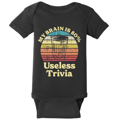 My Brain Is 80 Trivia Enthusiast Design For Trivia Night Baby Bodysuit