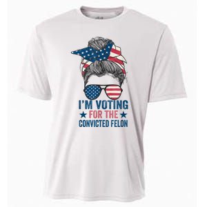 Messy Bun Im Voting For The Convicted Felon Trump 2024 Cooling Performance Crew T-Shirt