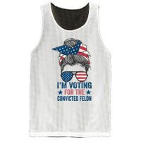 Messy Bun Im Voting For The Convicted Felon Trump 2024 Mesh Reversible Basketball Jersey Tank