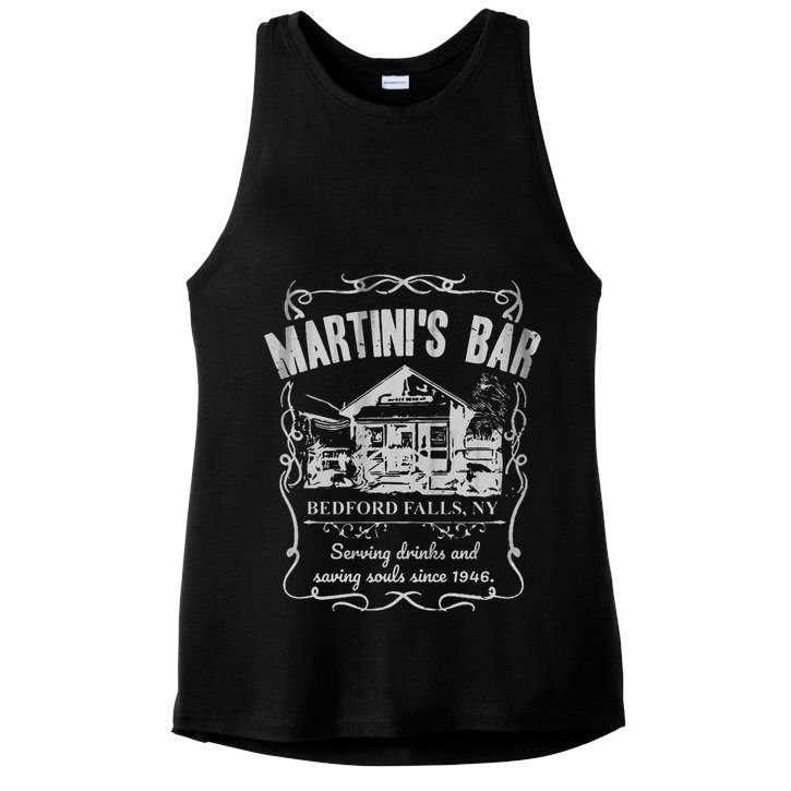 Martini's Bar It's A Wonderful Life Ladies PosiCharge Tri-Blend Wicking Tank