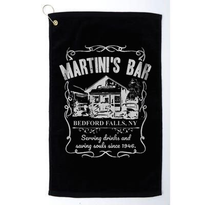 Martini's Bar It's A Wonderful Life Golf Towel