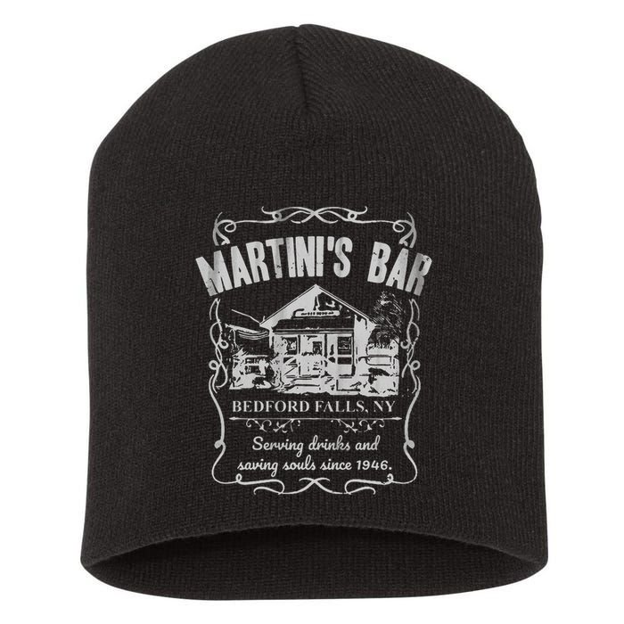 Martini's Bar It's A Wonderful Life Short Acrylic Beanie