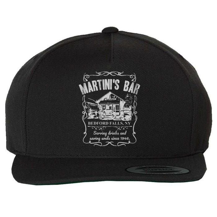 Martini's Bar It's A Wonderful Life Wool Snapback Cap