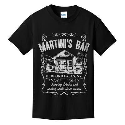 Martini's Bar It's A Wonderful Life Kids T-Shirt