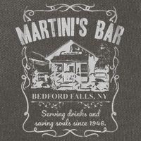 Martini's Bar It's A Wonderful Life Cotton Canvas Backpack