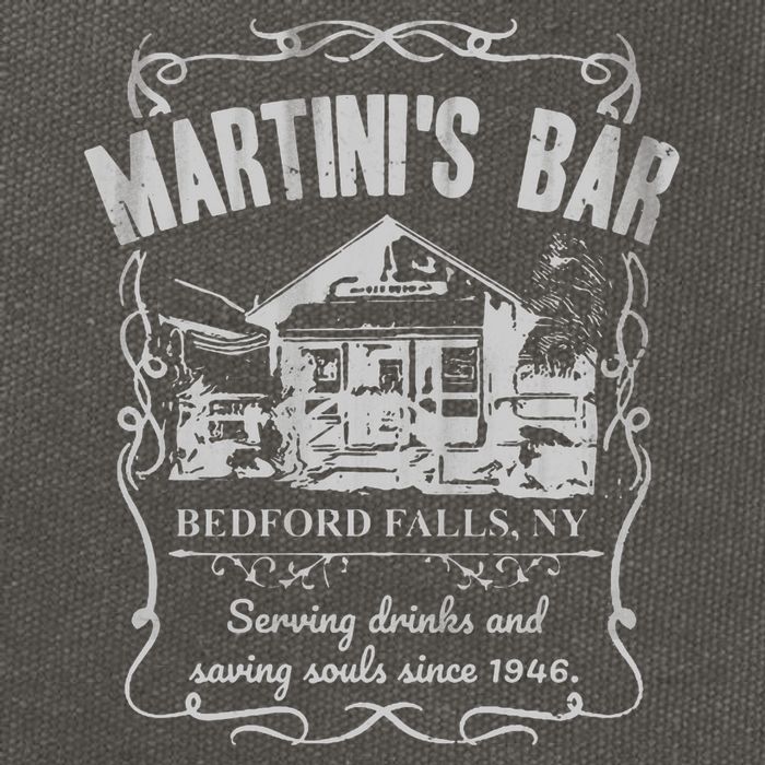 Martini's Bar It's A Wonderful Life Cotton Canvas Backpack