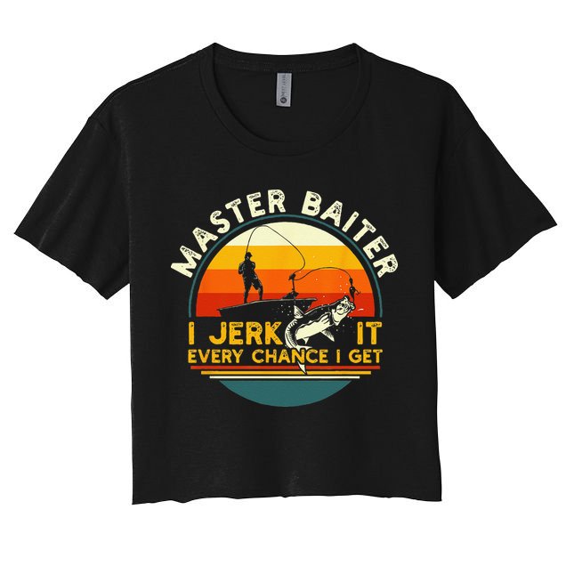Master Baiter I’m Always Jerking My Rod For A Fishing Lovers Gift Crop Top