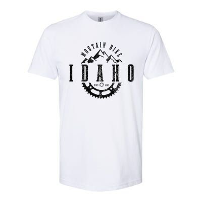 Mountain Bike Idaho Mtb Downhill Biking Vintage Biker Softstyle CVC T-Shirt