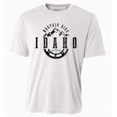 Mountain Bike Idaho Mtb Downhill Biking Vintage Biker Cooling Performance Crew T-Shirt