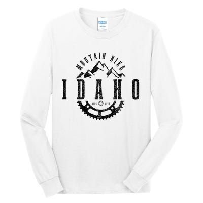 Mountain Bike Idaho Mtb Downhill Biking Vintage Biker Tall Long Sleeve T-Shirt