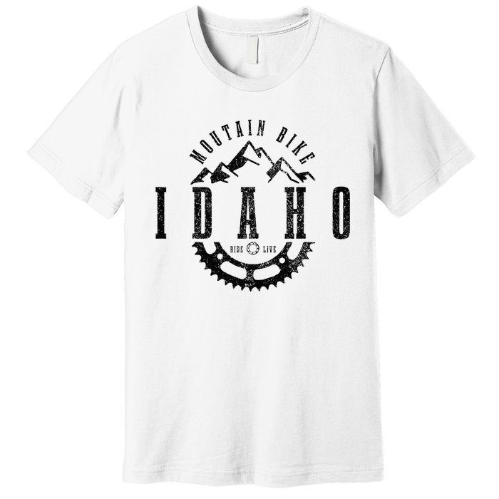 Mountain Bike Idaho Mtb Downhill Biking Vintage Biker Premium T-Shirt