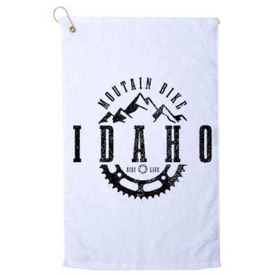 Mountain Bike Idaho Mtb Downhill Biking Vintage Biker Platinum Collection Golf Towel