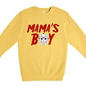 Mama´S Boy I Wish It Was Friday Halloween Premium Crewneck Sweatshirt