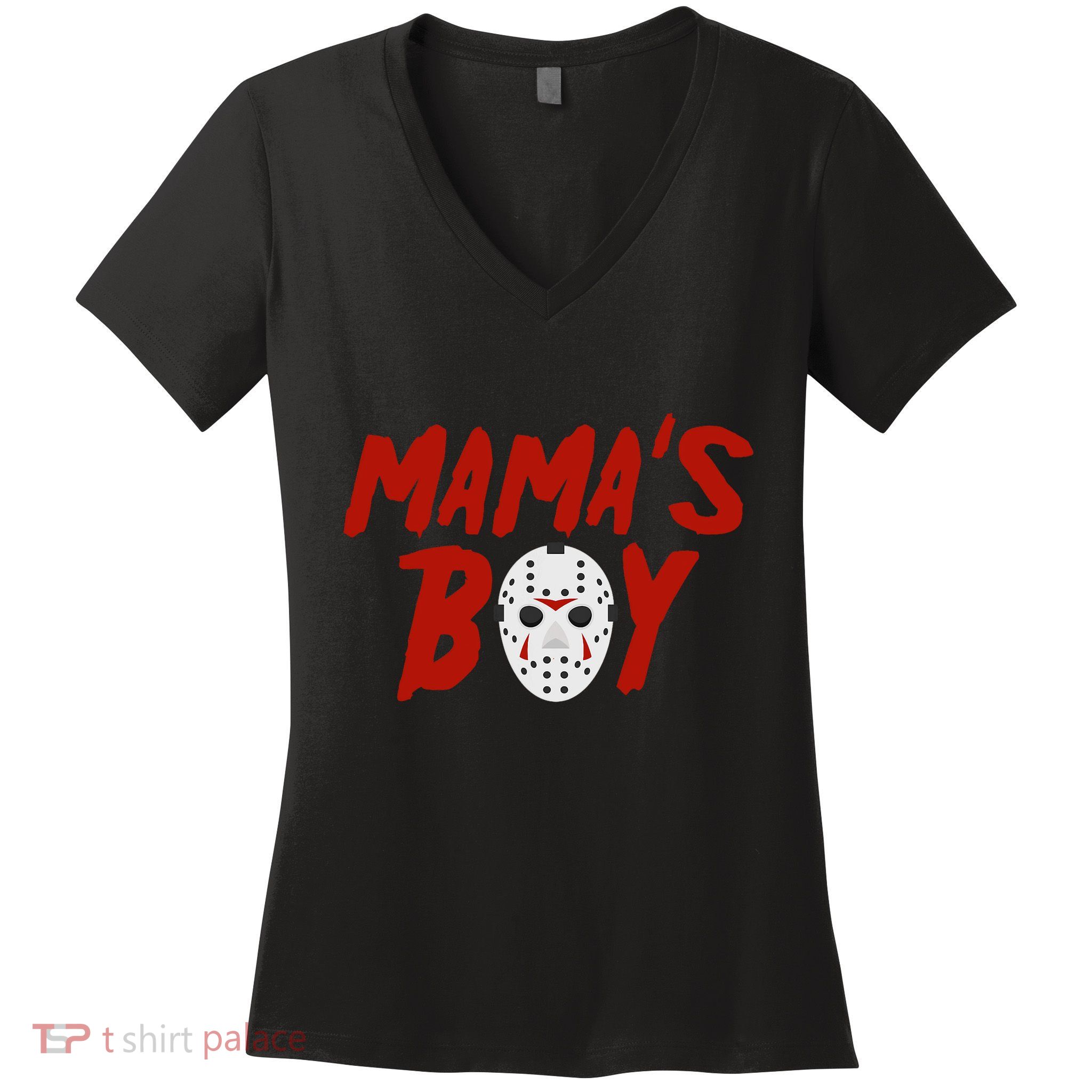 Mama´S Boy I Wish It Was Friday Halloween Women's V-Neck T-Shirt
