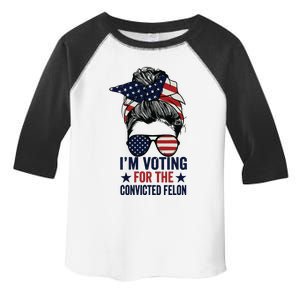 Messy Bun Im Voting For The Convicted Felon Toddler Fine Jersey T-Shirt