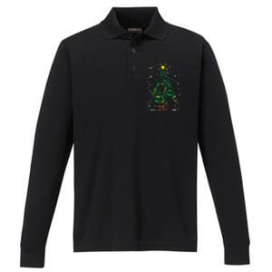 Marching Band Instrument Family Matching Christmas Tree Performance Long Sleeve Polo