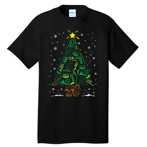 Marching Band Instrument Family Matching Christmas Tree Tall T-Shirt