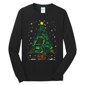 Marching Band Instrument Family Matching Christmas Tree Tall Long Sleeve T-Shirt