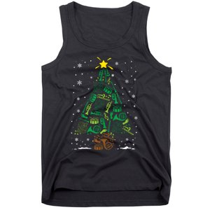 Marching Band Instrument Family Matching Christmas Tree Tank Top