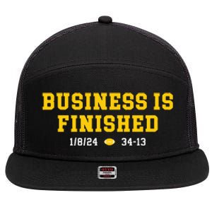 Michigan Business Is Finished 7 Panel Mesh Trucker Snapback Hat