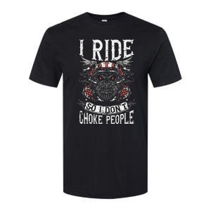 Motorcycle Biker I Ride So I Dont Choke Skull Softstyle CVC T-Shirt