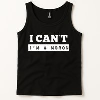 Moron Baseball I Can’T I’M A Moron Tank Top