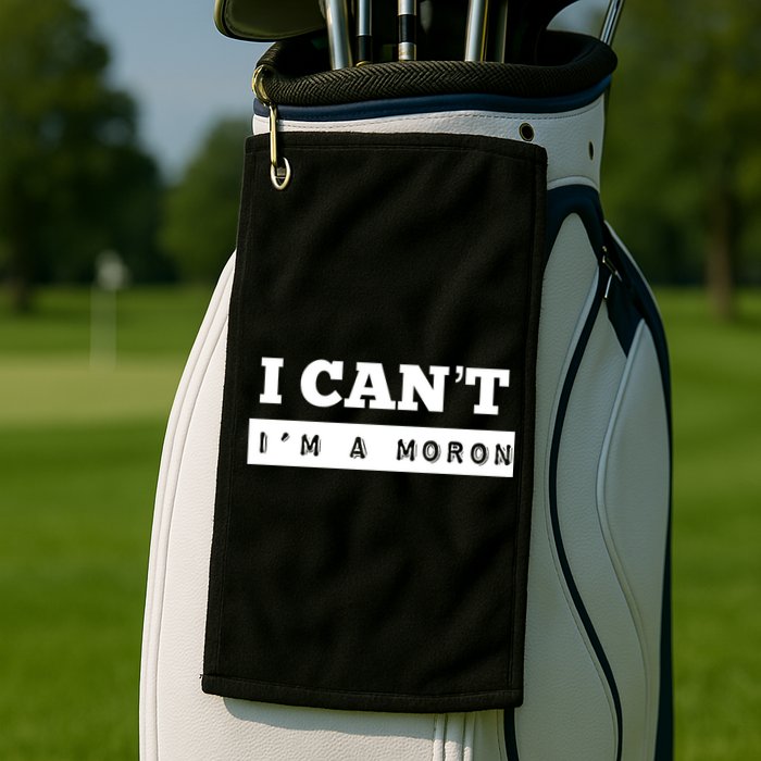 Moron Baseball I Can’T I’M A Moron Golf Towel