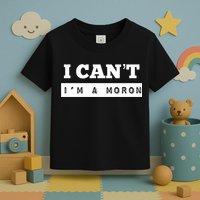 Moron Baseball I Can’T I’M A Moron Toddler T-Shirt